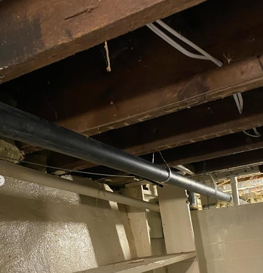 Blais Plumbing project: Basement drain run